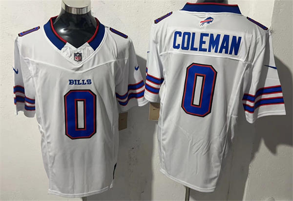 Mens Buffalo Bills #0 Keon Coleman Nike White Vapor F.U.S.E. Limited Jersey