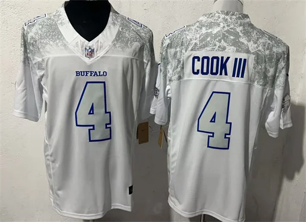 Mens Buffalo Bills #4 James Cook III White Nike Vapor F.U.S.E. Limited Rivalry Series Jersey