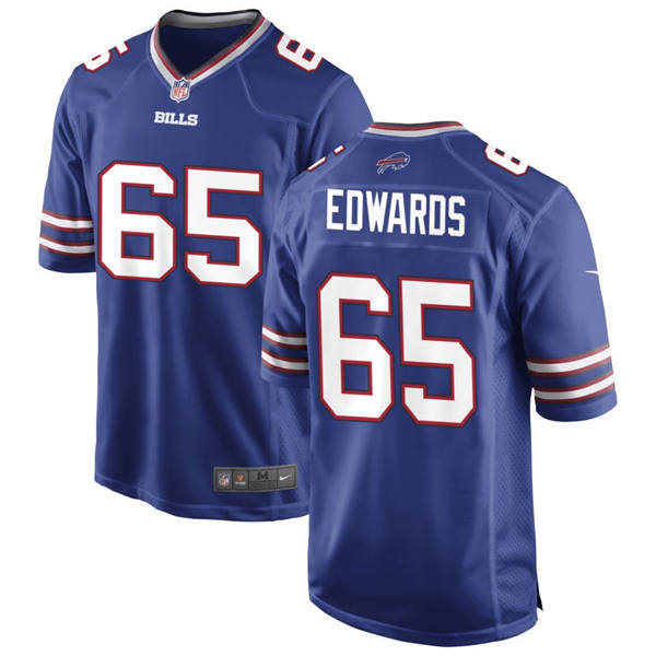 Mens Buffalo Bills #65 Mike Edwards Nike Royal Team Color Vapor Limited Jersey