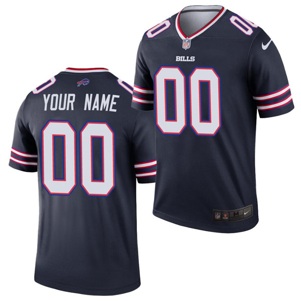 Youth Buffalo Bills Custom Nike Navy Inverted Jersey