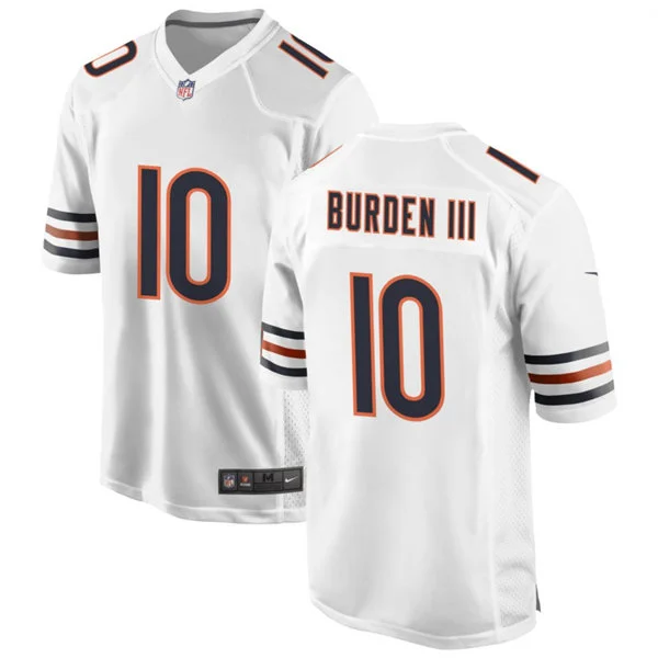 Mens Chicago Bears #10 Luther Burden III  Nike White Vapor F.U.S.E. Limited Jersey
