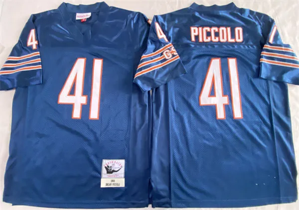 Mens Chicago Bears #41 Brian Piccolo Navy 1969 Mitchell & Ness Legacy Throwback Jersey