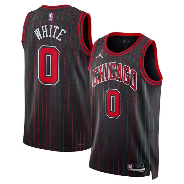 Mens Chicago Bulls #0 Coby White Nike Black Statement Edition Jersey