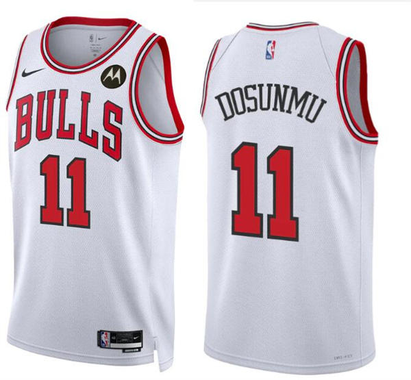 Mens Chicago Bulls #11 Ayo Dosunmu Nike White Association Edition Swingman Jersey