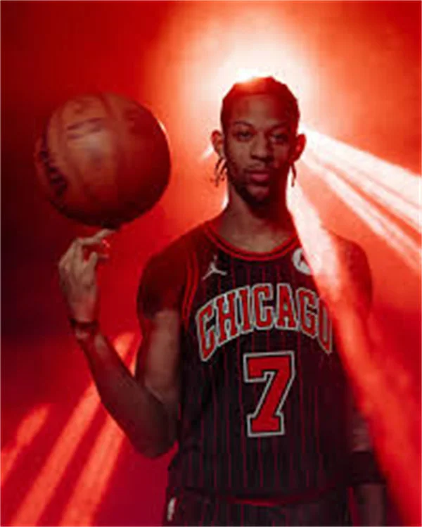 Mens Chicago Bulls #7 Dalen Terry Blck Statement Edition Jersey