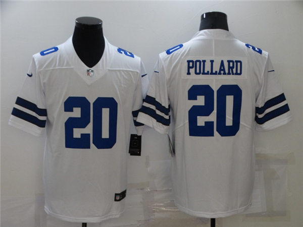Mens Dallas Cowboys #20 Tony Pollard Nike White Vapor Untouchable Limited Jersey