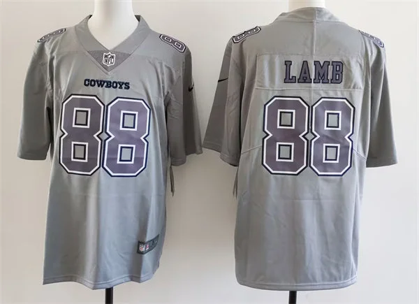 Mens Dallas Cowboys #88 CeeDee Lamb Nike Gray Atmosphere Fashion Game Jersey