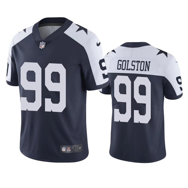Mens Dallas Cowboys #99 Chauncey Golston Nike Navy Alternate Vapor Limited Jersey