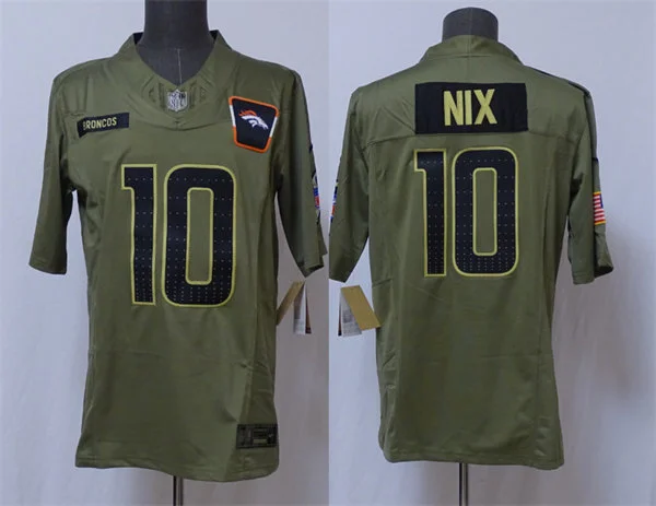 Mens Denver Broncos #10 Bo Nix Nike 2025 Salute to Service Limited Jersey - Olive