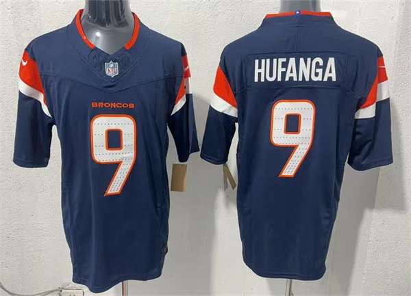 Mens Denver Broncos #9 Talanoa Hufanga Nike Navy Alternate Vapor F.U.S.E. Limited Player Jersey