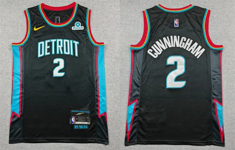 Mens Detroit Pistons #2 Cade Cunningham Charcoal 2025-26 City Edition Swingman Jersey
