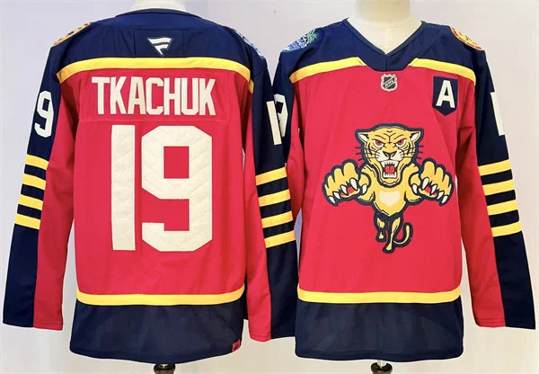 Mens Florida Panthers #19 Matthew Tkachuk Red Fanatics 2026 NHL Winter Classic Premium Jersey
