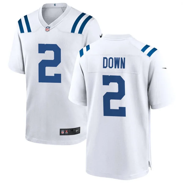 Mens Indianapolis Colts #2 Josh Downs Nike White Vapor Limited Jersey