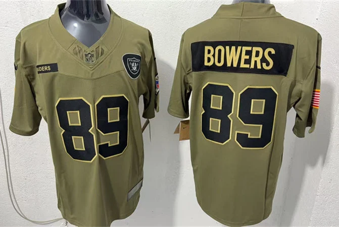 Mens Las Vegas Raiders #89 Brock Bowers Nike 2025 Salute to Service Limited Jersey - Olive