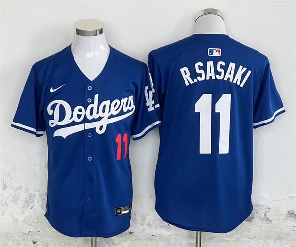 Mens Los Angeles Dodgers #11 Roki Sasaki Nike Royal Alternate Limited Player Jersey