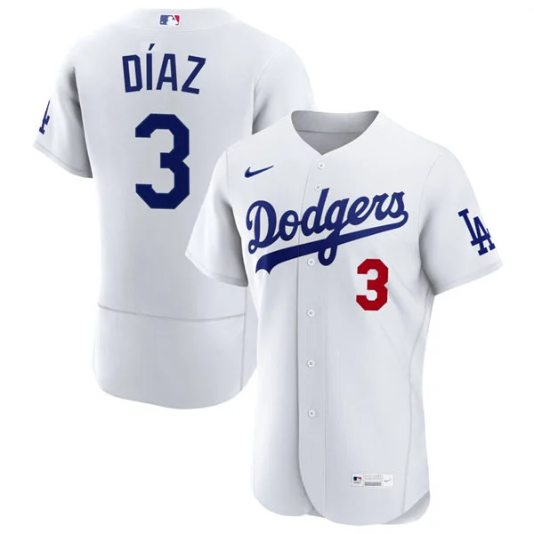 Mens Los Angeles Dodgers #3 Edwin Diaz Nike White Home Limited Player Jersey