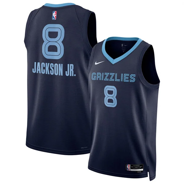 Mens Memphis Grizzlies #8 Jaren Jackson Jr. Navy Nike Icon Edition Jersey