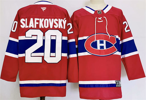 Men's Montreal Canadiens #20 Juraj Slafkovsky Home Red Jersey