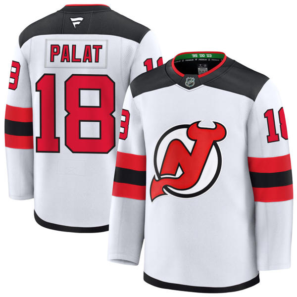Mens New Jersey Devils #18 Ondrej Palat Fanatics Away White Jersey