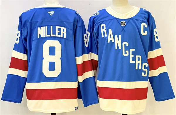 Mens New York Rangers #8 J. T. Miller Fanatics 100th Anniversary Premium Centennial Jersey