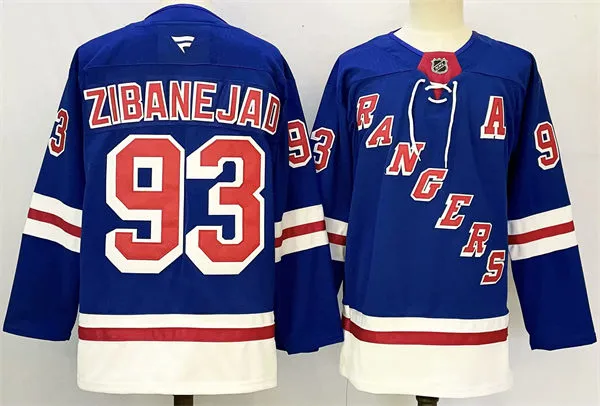Youth New York Rangers #93 Mika Zibanejad Royal Home Jersey