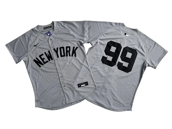 Youth New York Yankees #99 Aaron Judge Nike Gray Away Limited Jersey