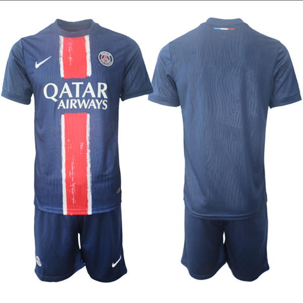 Mens Paris Saint-Germain 2025 Navy Home  Custom Soccer Jersey kit
