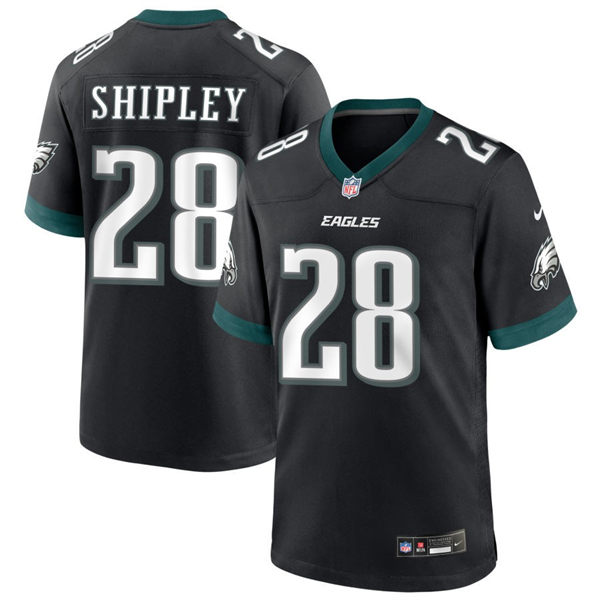 Mens Philadelphia Eagles #28 Will Shipley Nike Black Vapor Limited Player Jersey