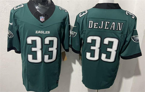 Mens Philadelphia Eagles #33 Cooper DeJean Nike Midnight Green Vapor Limited Player Jersey