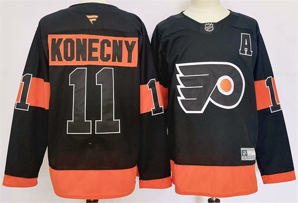 Mens Philadelphia Flyers #11 Travis Konecny Fanatics Black Alternate Premium Jersey
