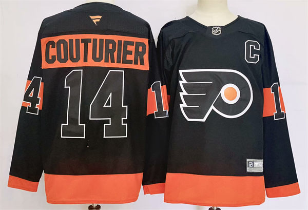 Mens Philadelphia Flyers #14 Sean Couturier Fanatics Black Alternate Premium Jersey