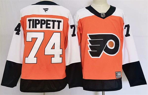 Mens Philadelphia Flyers #74 Owen Tippett Fanatics Home Orange Player Jersey