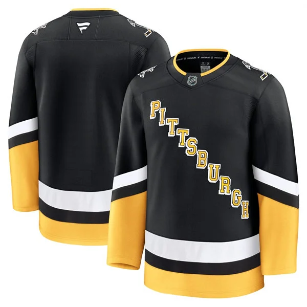 Mens Pittsburgh Penguins Blank Fanatics Black Alternate Throwback Team Jersey