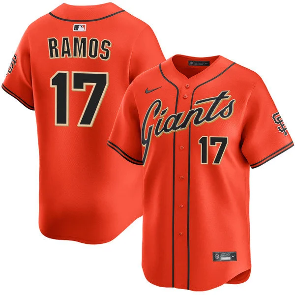Mens San Francisco Giants #17 Heliot Ramos Nike Orange Alternate Limited Jersey