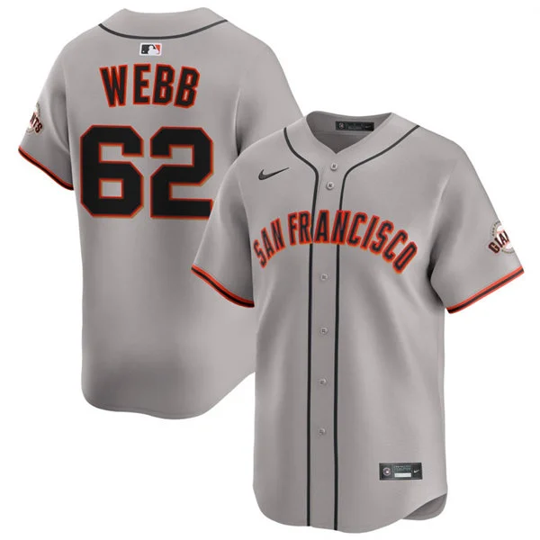 Mens San Francisco Giants #62 Logan Webb Nike Gray Road Limited Jersey