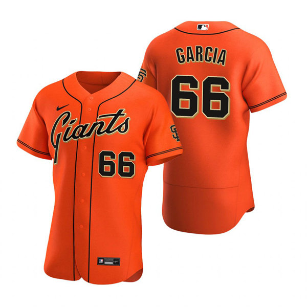 Mens San Francisco Giants #66 Jarlin Garcia Nike Orange Alternate Flexbase Jersey