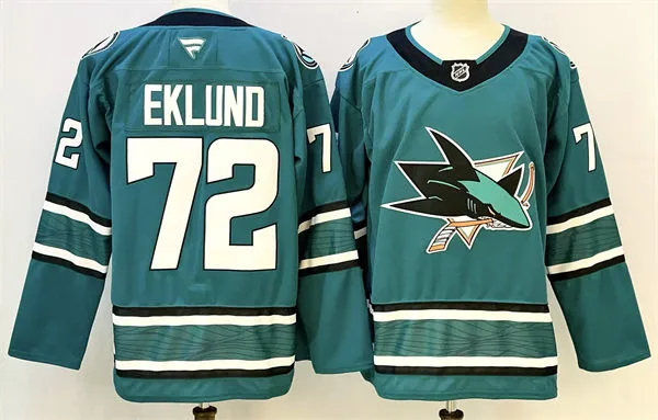 Mens San Jose Sharks #72 William Eklund Fanatics Home Green Jersey