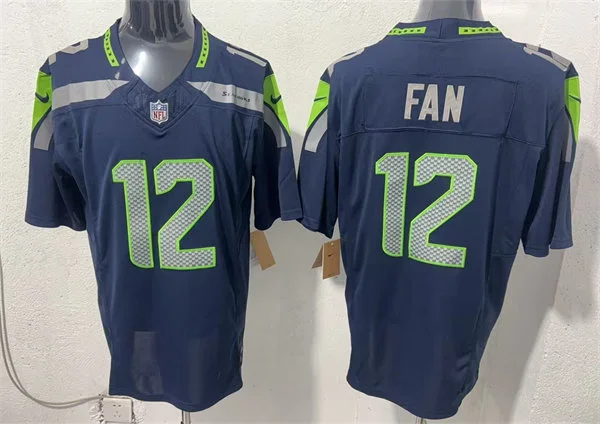 Men's Seattle Seahawks 12th Fan Nike College Navy Team Color Vapor F.U.S.E. Limited Jersey