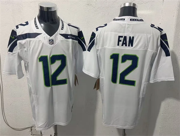 Men's Seattle Seahawks 12th Fan Nike White Vapor F.U.S.E. Limited Jersey
