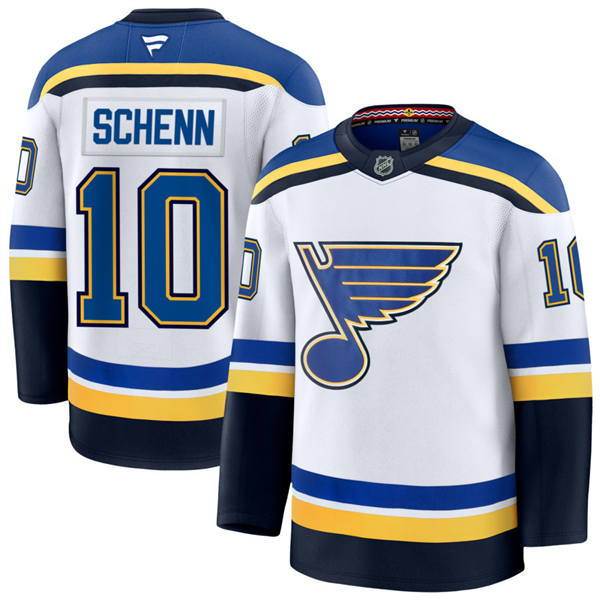 Men's St. Louis Blues #10 Brayden Schenn Fanatics Away White Jersey