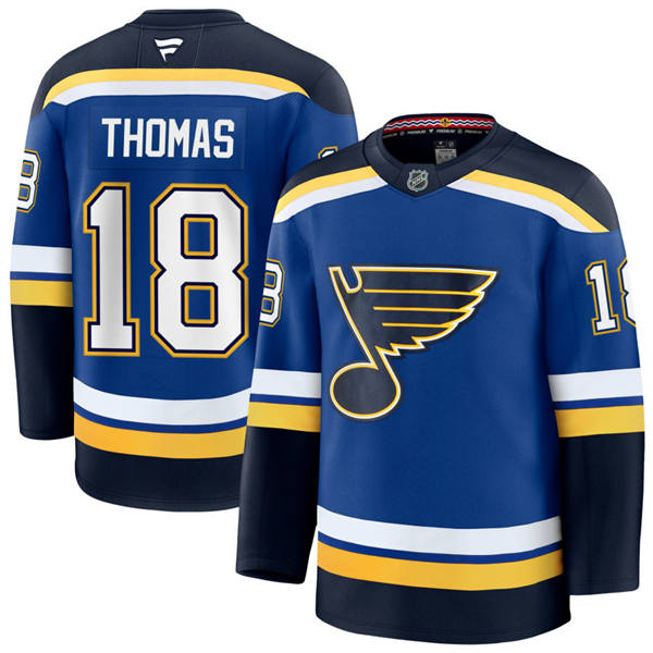 Mens St. Louis Blues #18 Robert Thomas Home Blue Player Jersey