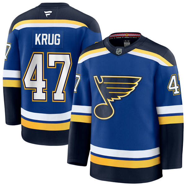 Mens St. Louis Blues #47 Torey Krug Fanatics Home Blue Jersey