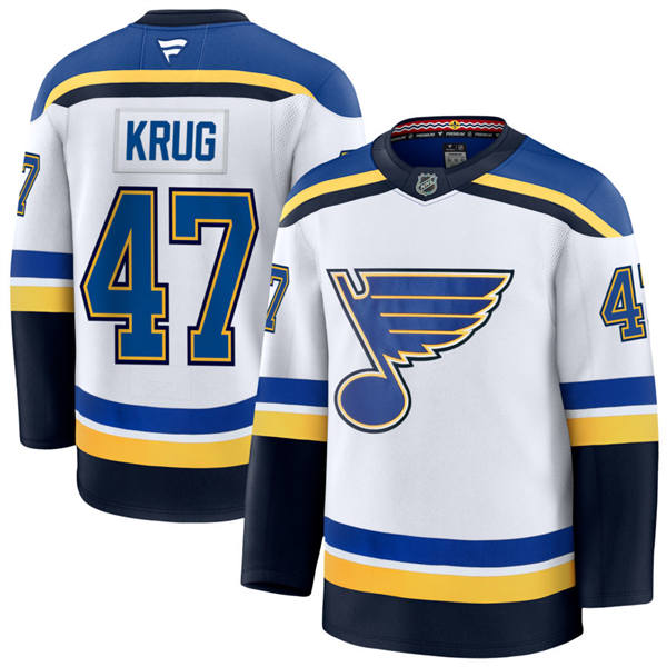 Men's St. Louis Blues #47 Torey Krug Fanatics White Away Jersey
