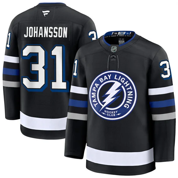 Mens Tampa Bay Lightning #31 Jonas Johansson 2023-24 Alternate Primegreen Jersey Black