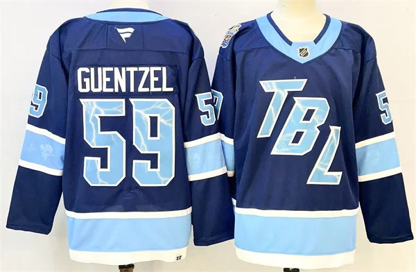 Mens Tampa Bay Lightning #59 Jake Guentzel 2026 Stadium Series Premium Jersey Blue