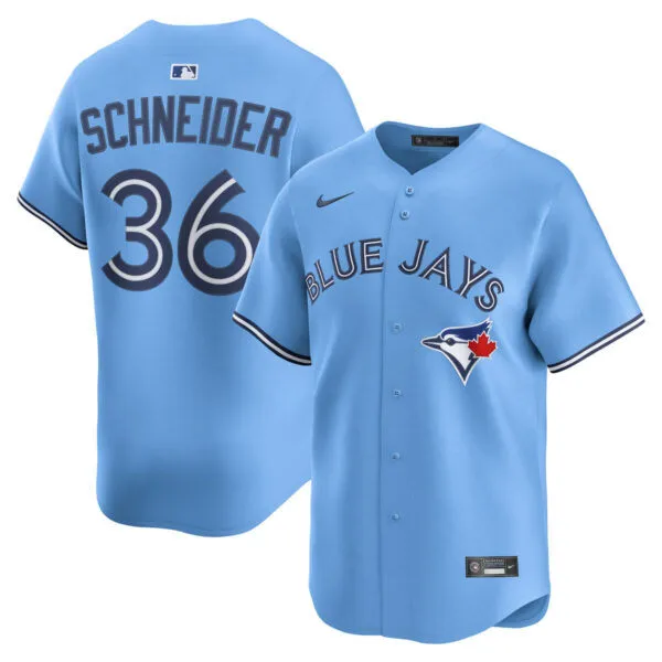 Mens Toronto Blue Jays #36 Davis Schneider Nike Powder Blue Alternate Limited Player Jersey