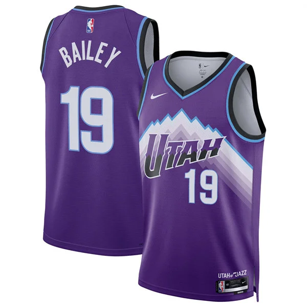 Mens Utah Jazz #19 Ace Bailey Purple 2025-26 Icon Editionuniform Jersey