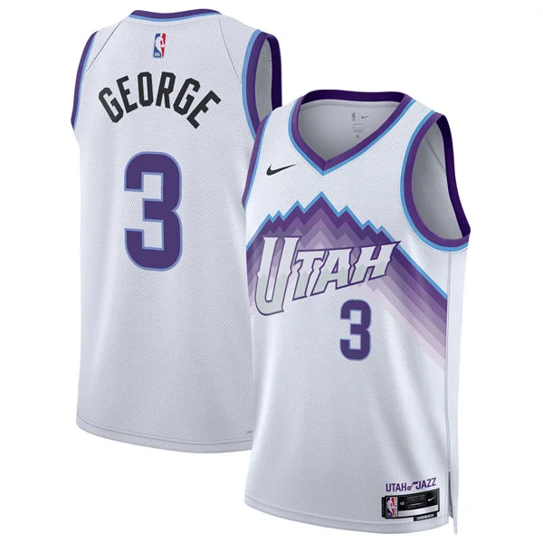 Mens Utah Jazz #3 Keyonte George Nike 2025-26 White Association Edition Jersey