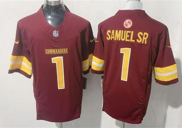 Mens Washington Commanders #1 Deebo Samuel Nike Burgundy Team Color Vapor Limited Jersey