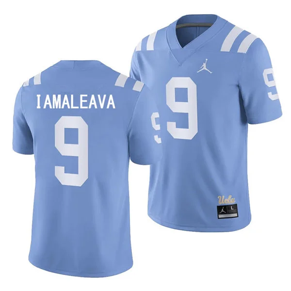 UCLA Bruins #9 Nico Iamaleava 2025 BIG Light Blue Retro Football Game Jersey